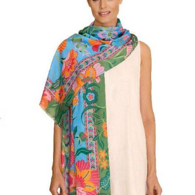 Folky Floral Cotton Scarf.JPG