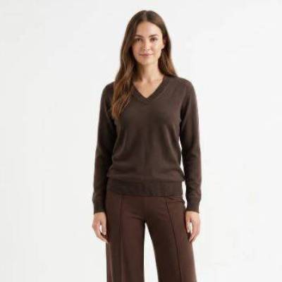 Wool Blend V Neck Pullover.JPG