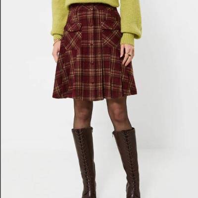 Plaid Pleated Mini Skirt 2.JPG