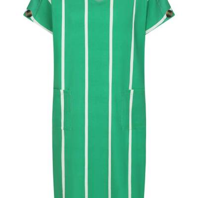 Button Shoulder Dress Green Pepper wild oat.jpg
