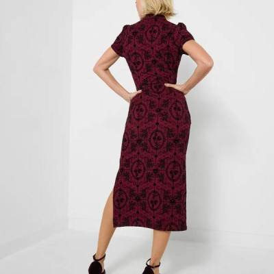 Charming Flocked Dress 4.JPG