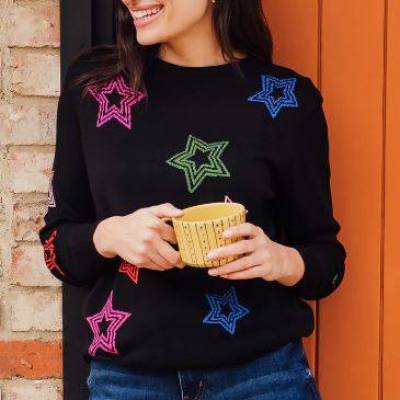 Rita Jumper Black Rainbow Star.JPG