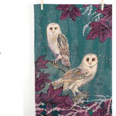 Winter Owl Tea Towel.JPG